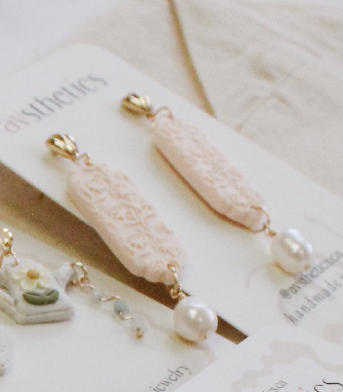 “Alice” - Floral Freshwater Pearl Drops